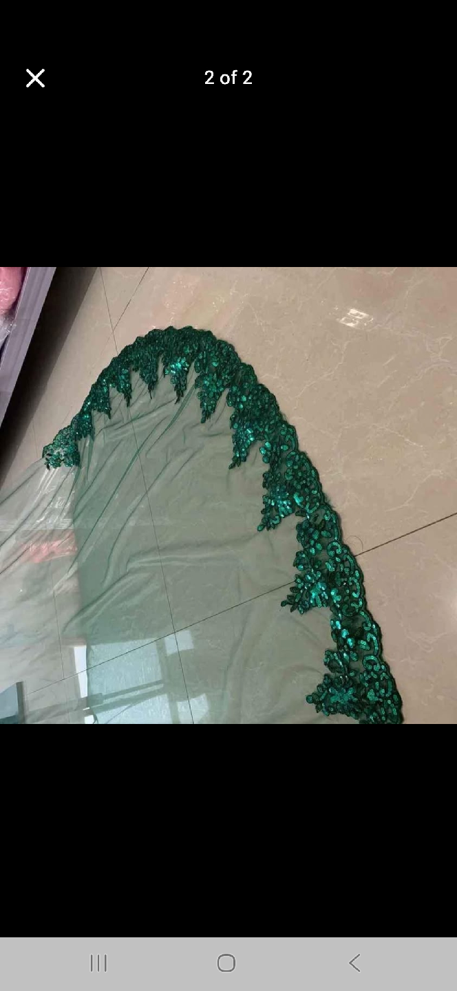 Green Wedding Veil - photo 2