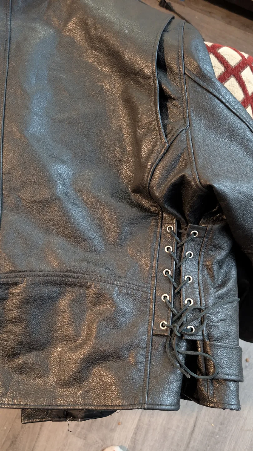 FMC Men's Leather Motorcycle Jacket, Size 64 image indicator(3)