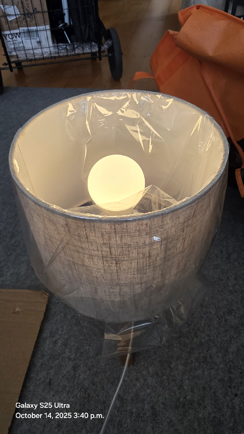 EDISHINE Tripod Table Lamp - Linen Beige - photo 4