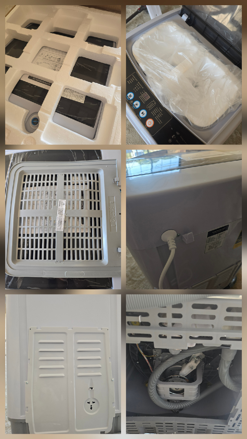 Nictemaw 17.8Lbs Portable Washing Machine - White & Grey - photo 3