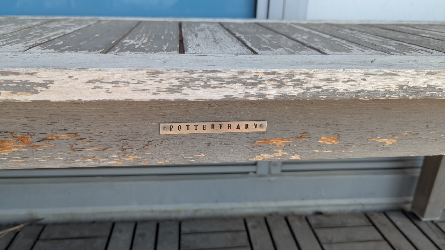 Pottery Barn Wood Bench - photo 4