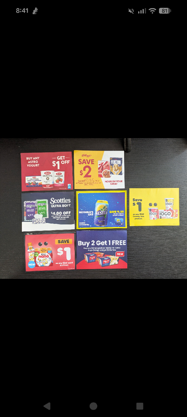 Assorted Grocery Coupons