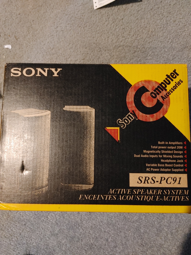 🧡SONY COMPUTER VINTAGE SPEAKERS MINT CONDITION!