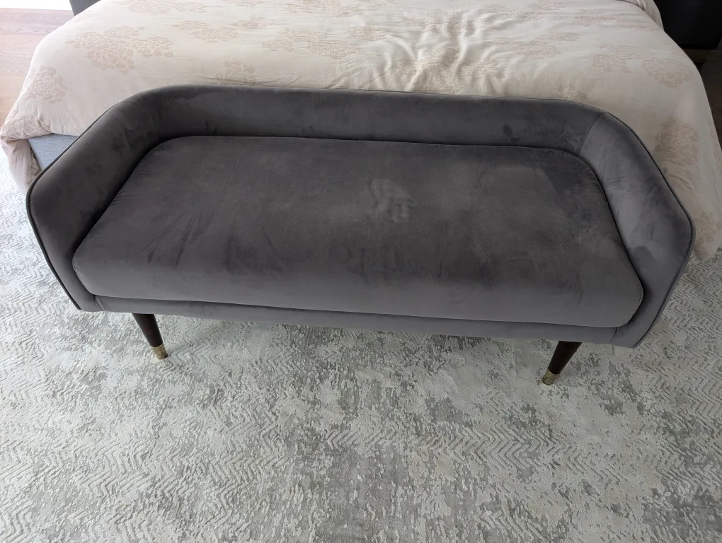 Grey Velvet Bench thumbnail