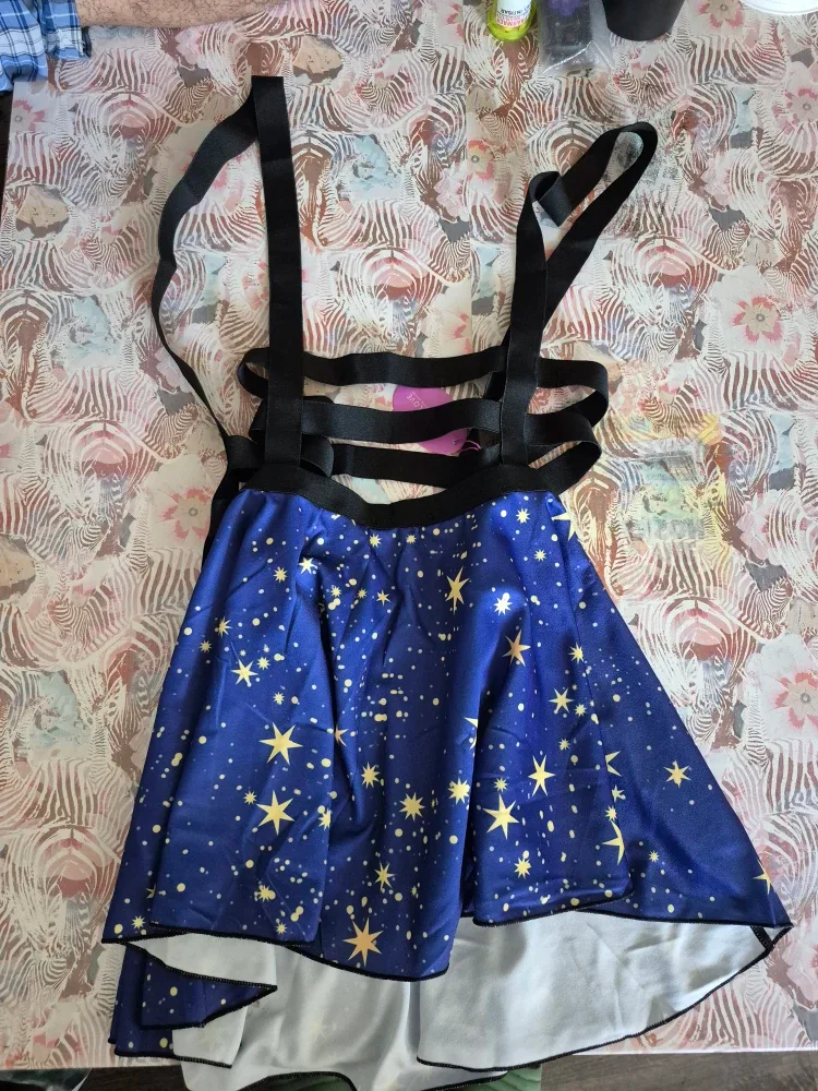 hallowen Avidlove Suspender Skirt - Blue with Stars image indicator(3)