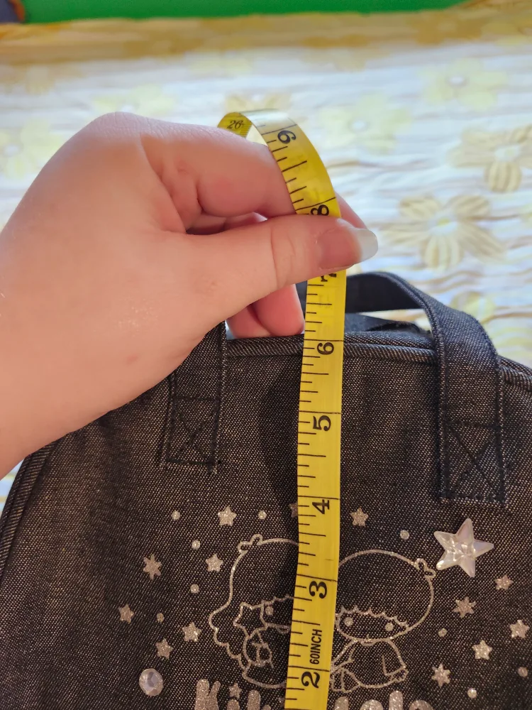 Little Twin Stars denim bowling style bag image indicator(8)