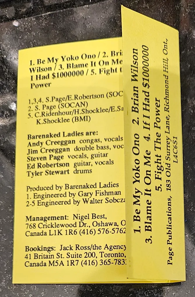 Barenaked Ladies RARE Demo Cassette Tape MINT image indicator(2)