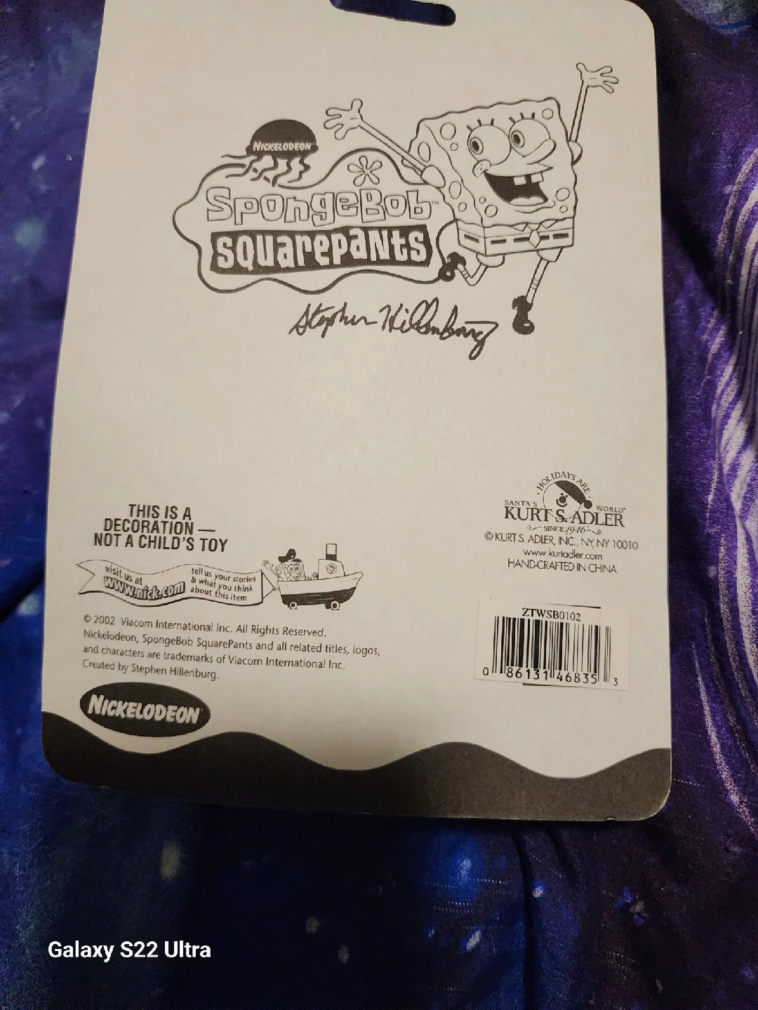 SpongeBob SquarePants Holiday Ornament, New - photo 2