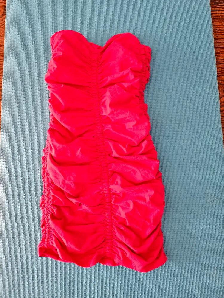 Red Ruched Mini Dress thumbnail