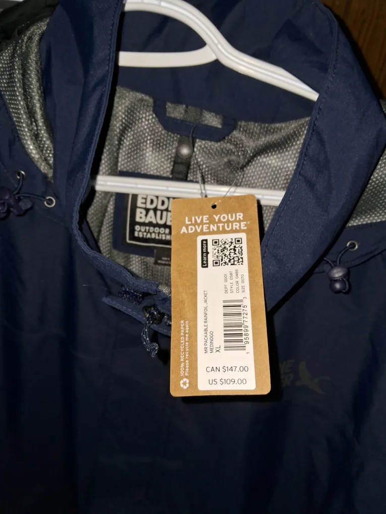 Eddie Bauer XL Packable Rainfoil Jacket - New image indicator(2)