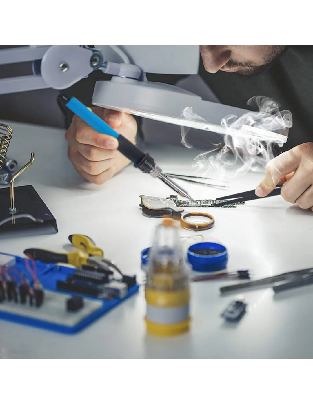 Soldering Iron Kit with Desoldering Pump image indicator(8)