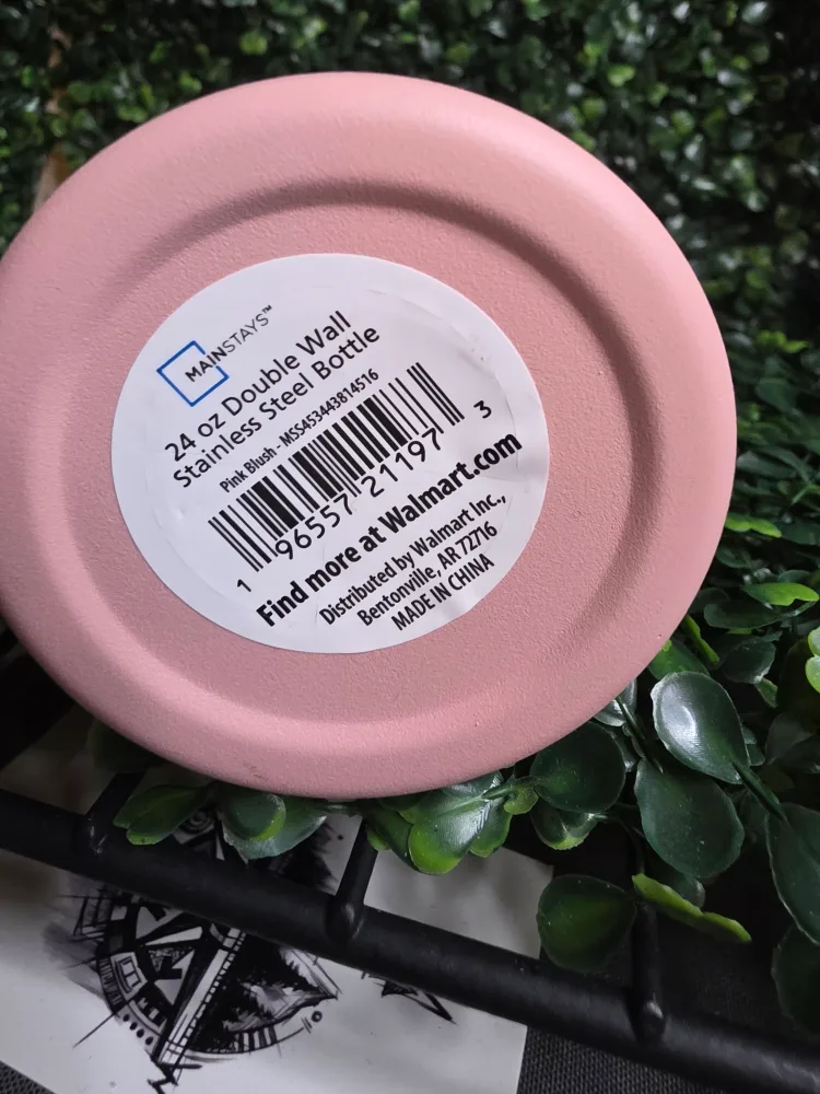 Mainstays 24oz Double Wall Stainless Steel Bottle - Pink image indicator(2)