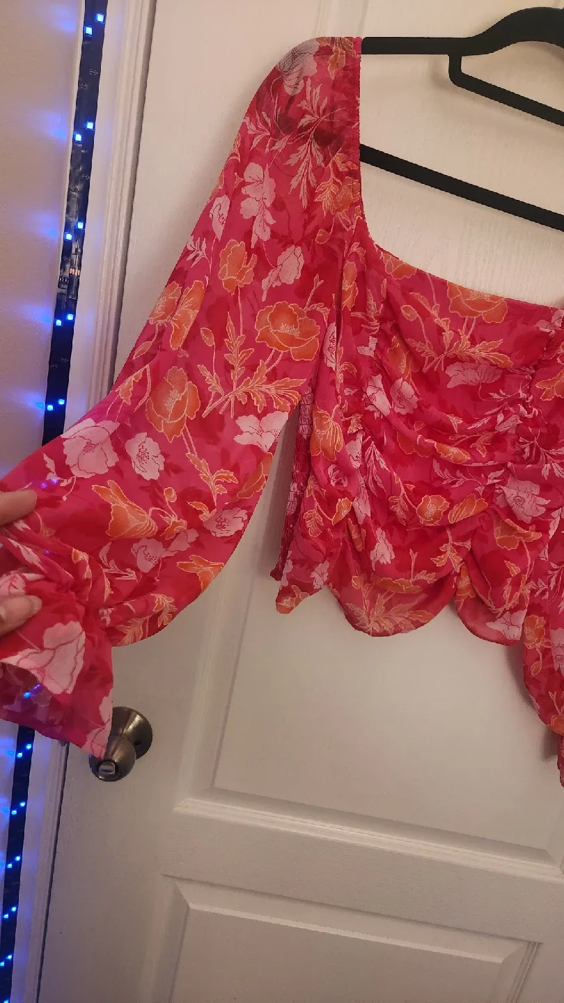 Pleione Floral Print Long Sleeve Top - Size S image indicator(3)