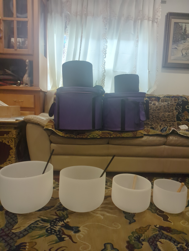 Crystal Singing Bowls - Set of 4