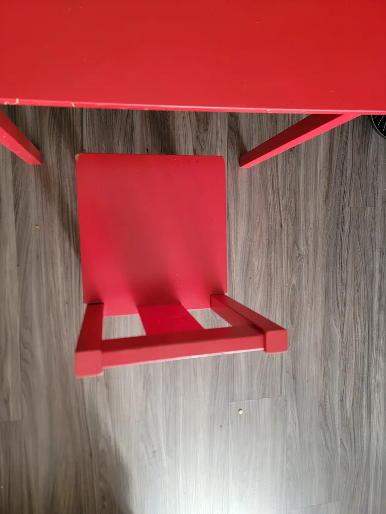 Red Kids Table and Chair Set image indicator(4)