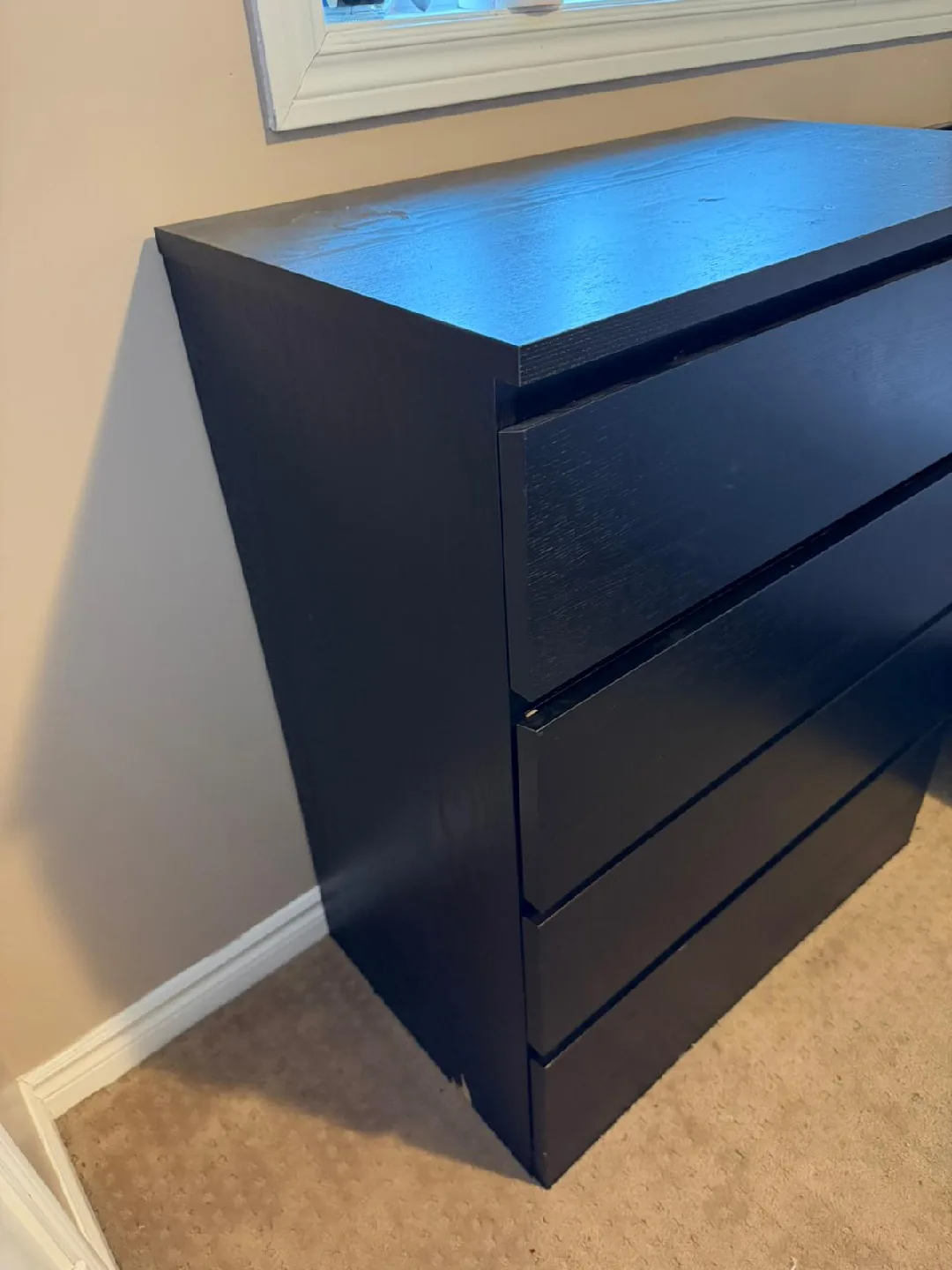 IKEA Malm 4-drawer dresser - black image indicator(3)