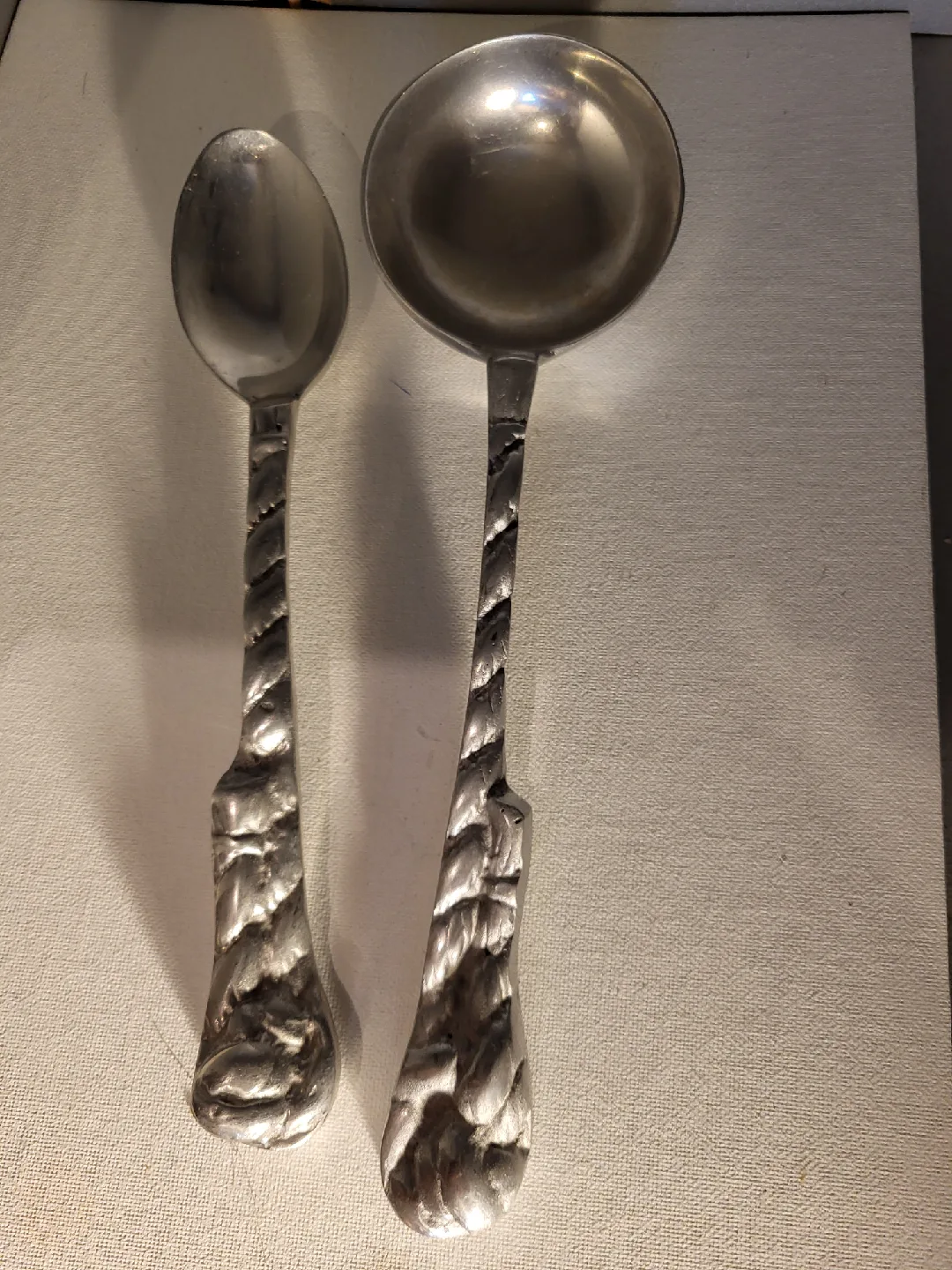 Vintage Silver Ladle and Spoon Set
