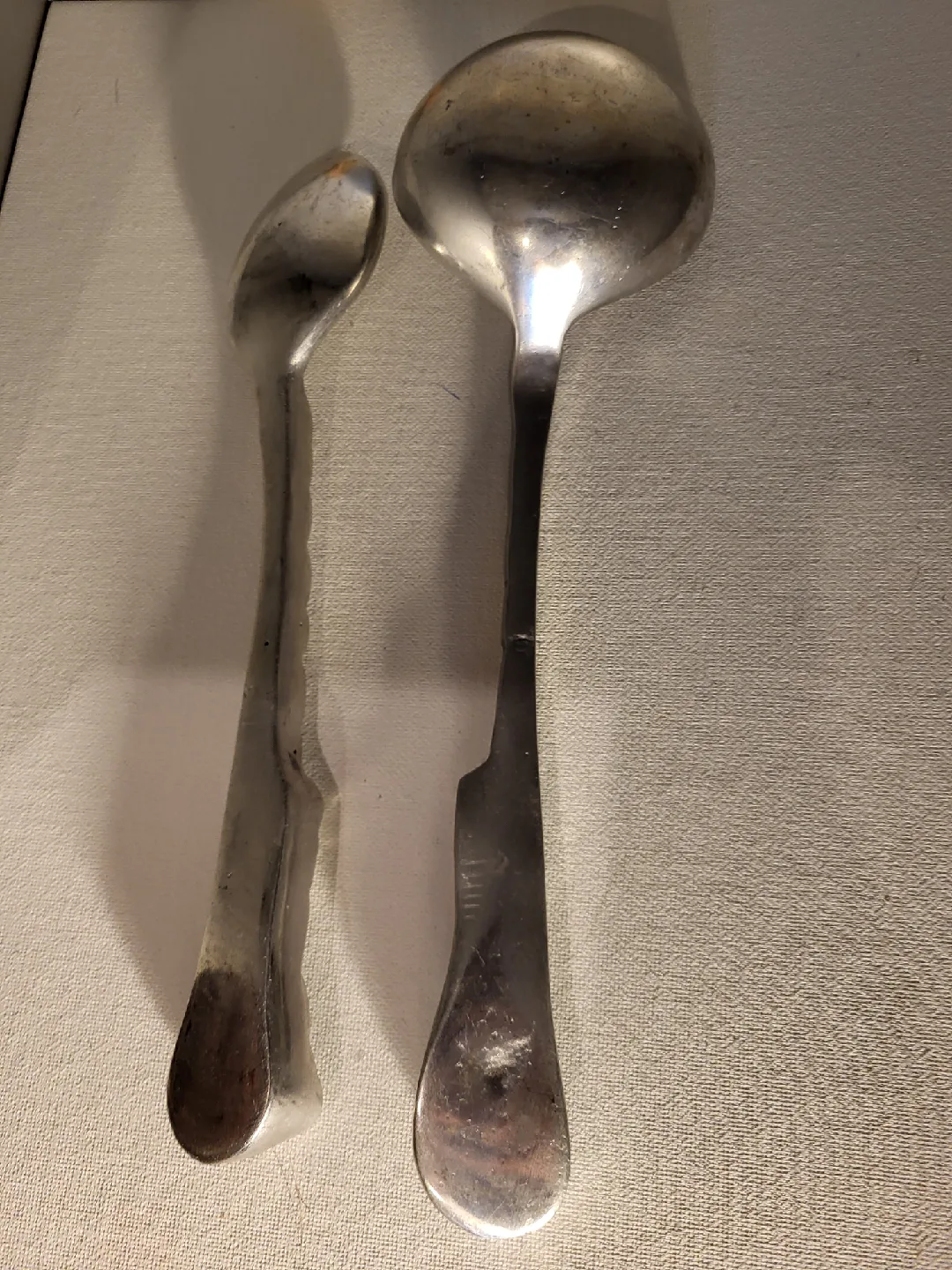 Vintage Silver Ladle and Spoon Set image indicator(3)