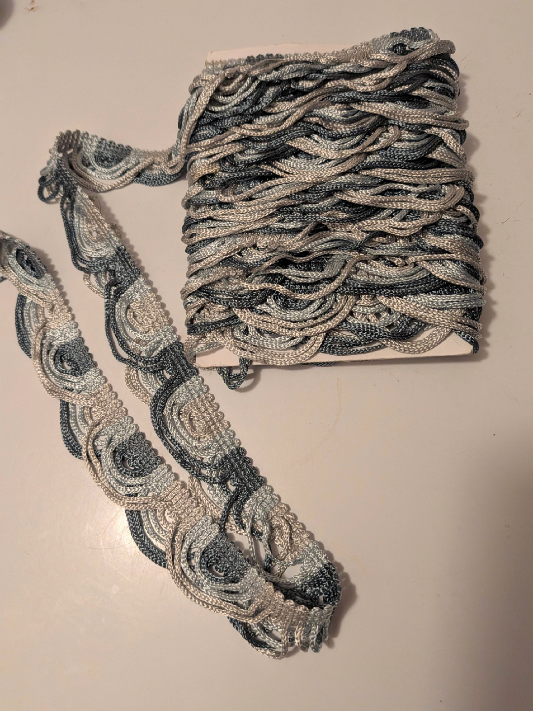 Blue & Silver Decorative Trim - FIVE YARDS