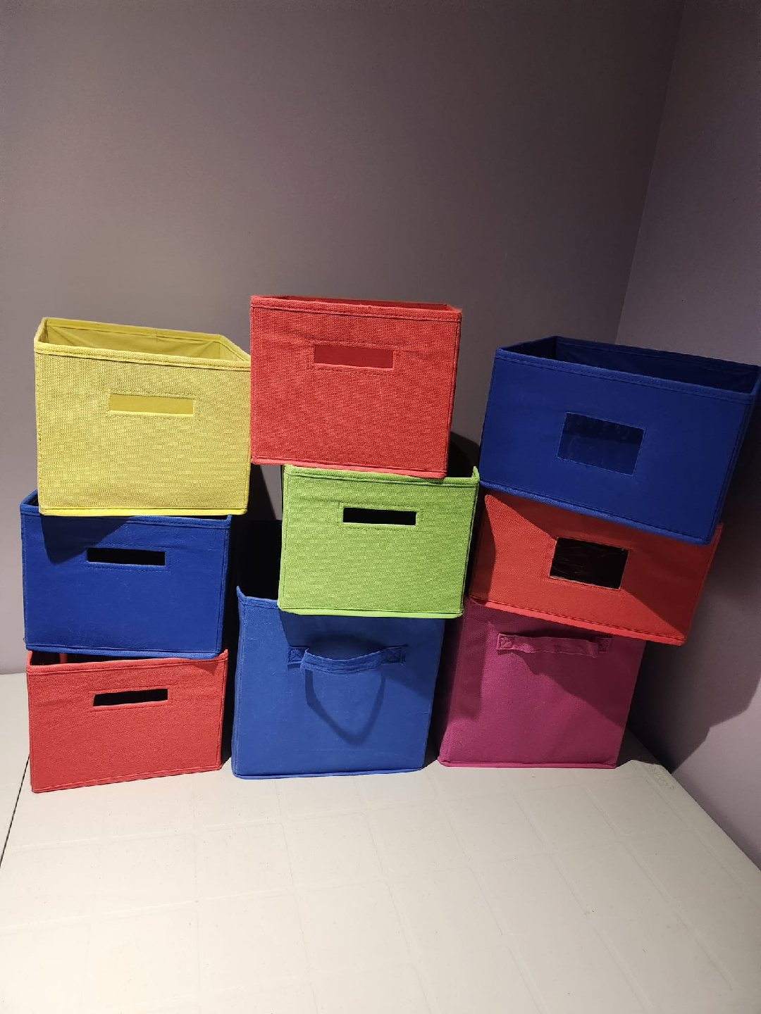 Colorful Fabric Storage Bins