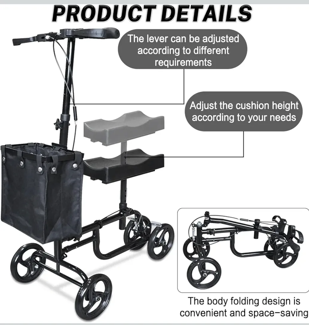 OKSTENCK Knee Walker, Steerable Knee Scooter Crutch Alternative image indicator(4)