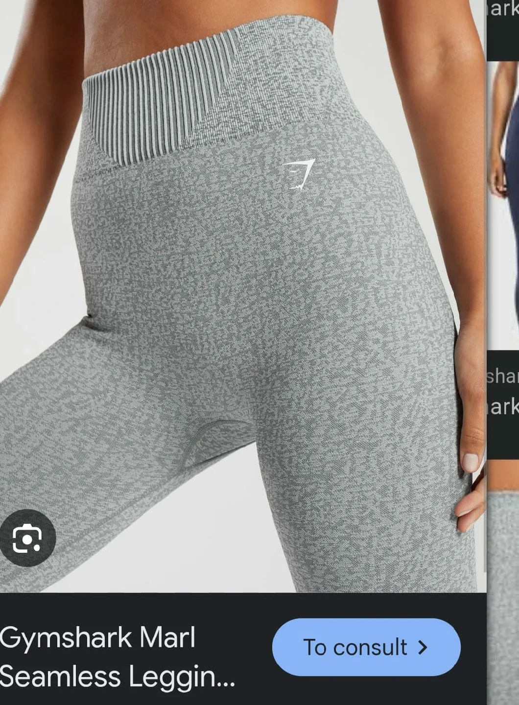 AS NEW - Gymshark Marl Seamless Leggings image indicator(5)