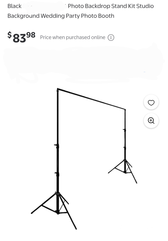 Photo Backdrop Stand Kit Studio - Black - photo 2