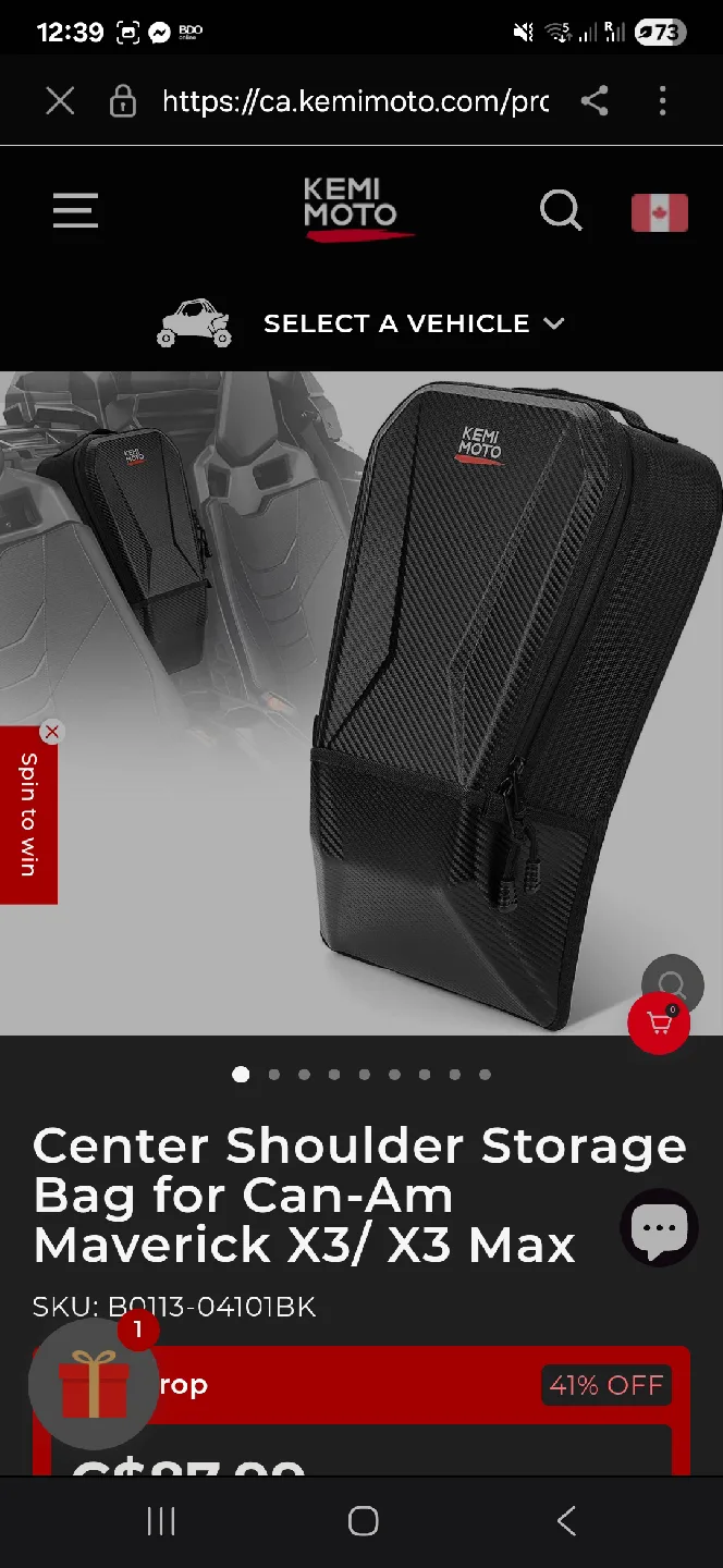 Kemi Moto Can-Am Maverick X3 Storage Bag - New image indicator(5)