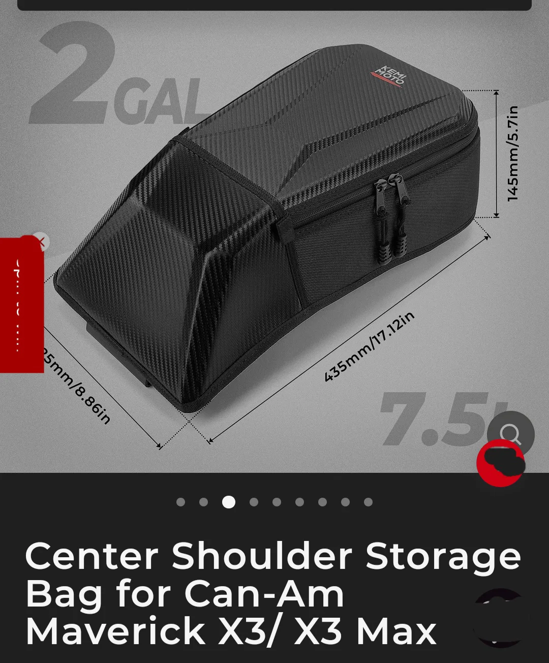 Kemi Moto Can-Am Maverick X3 Storage Bag - New image indicator(7)