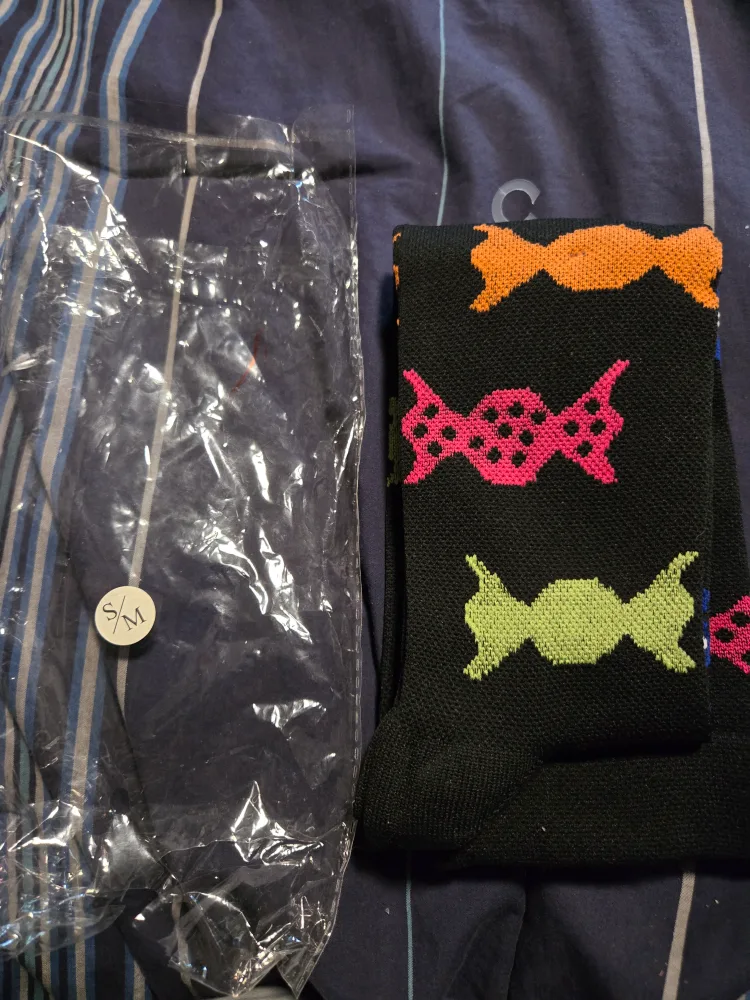 Black Candy Print  compression Socks - S/M thumbnail