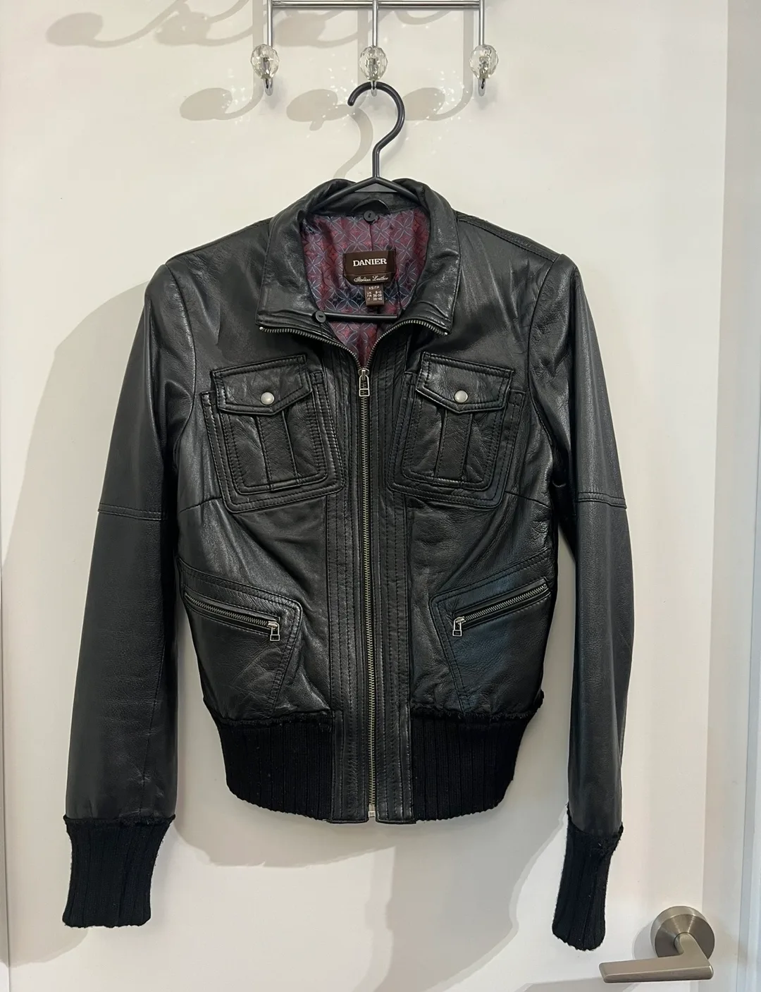 Italian Original Premium Leather Jacket - Size XS image indicator(2)