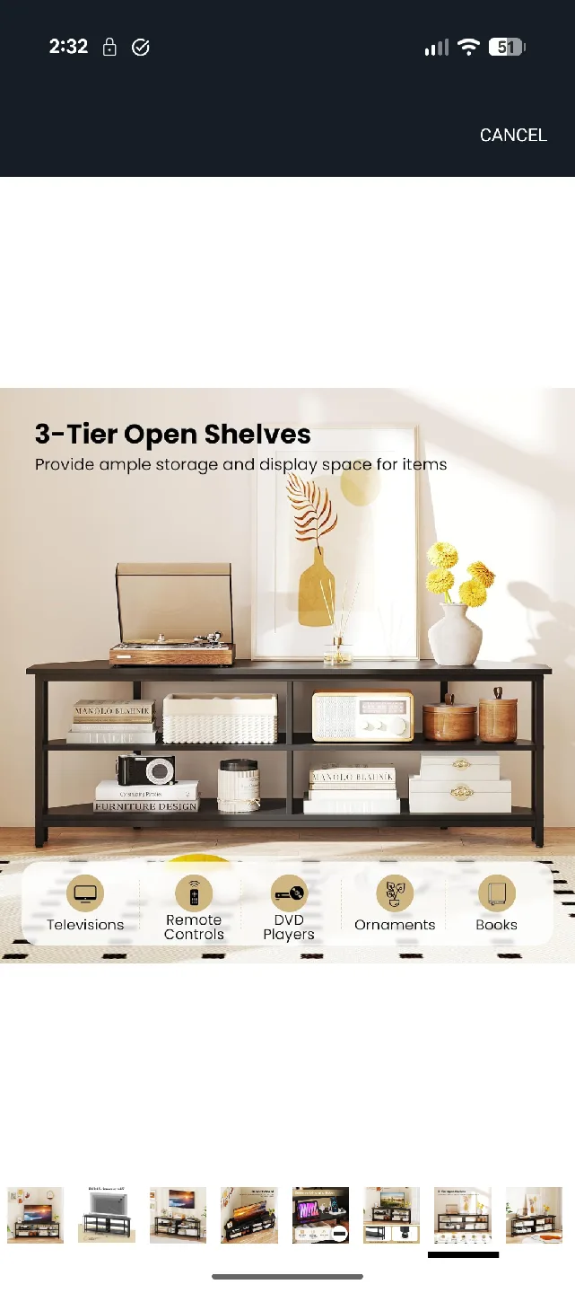 Grey Oak - TV Stand for Flat Screen up to 65" image indicator(6)