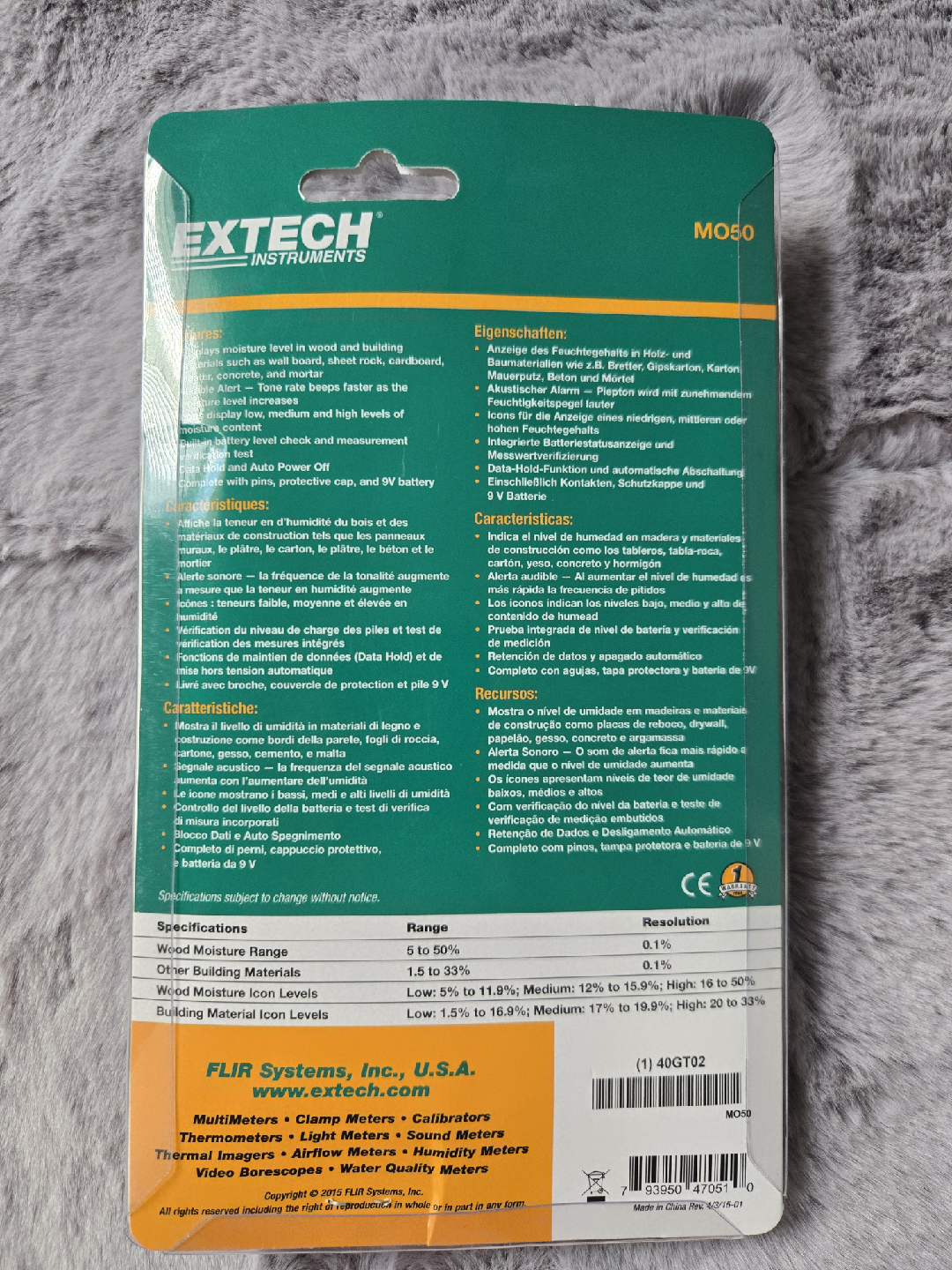 Extech MO50 Compact Pin Moisture Meter - New - photo 2