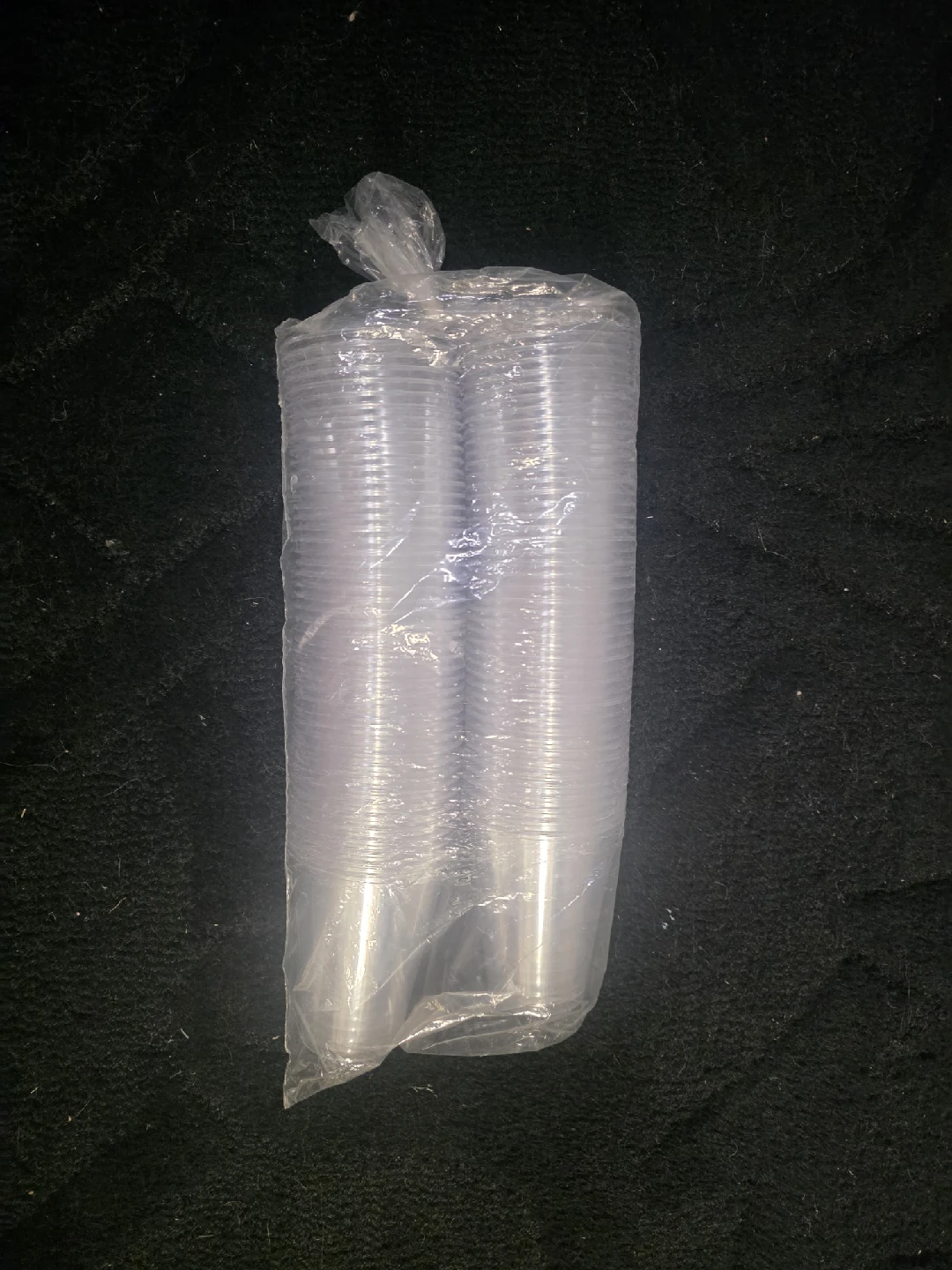 Bag of Clear Plastic Cups