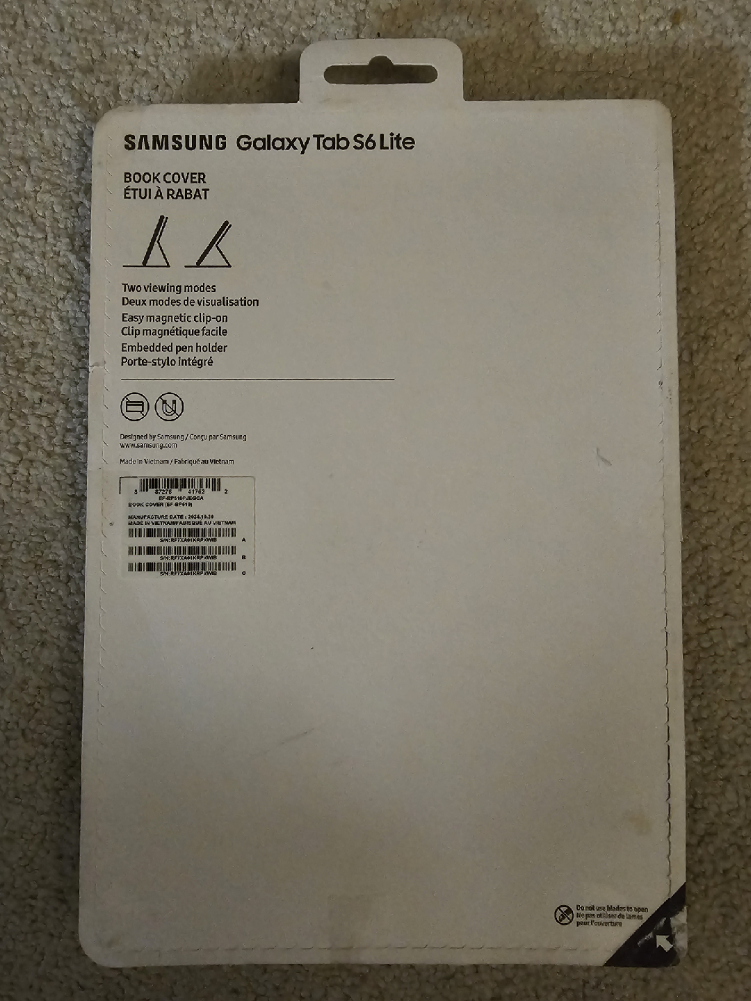 Genuine Samsung Book Cover for Galaxy Tab S6 Lite - Grey - photo 2