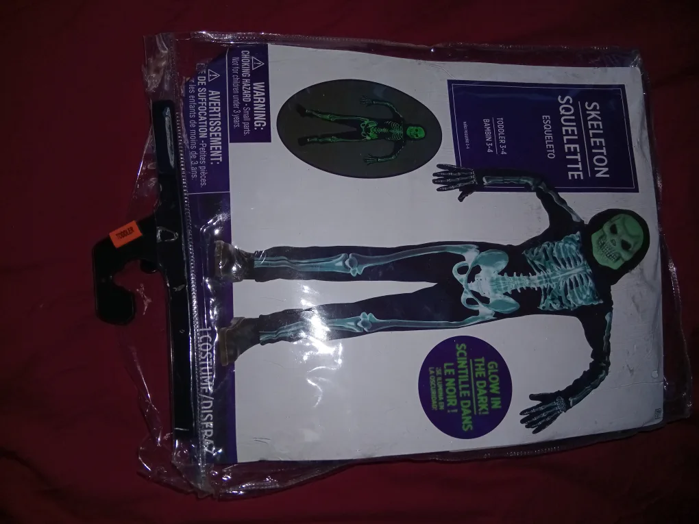 Skeleton Costume - Toddler Size 3-4 thumbnail