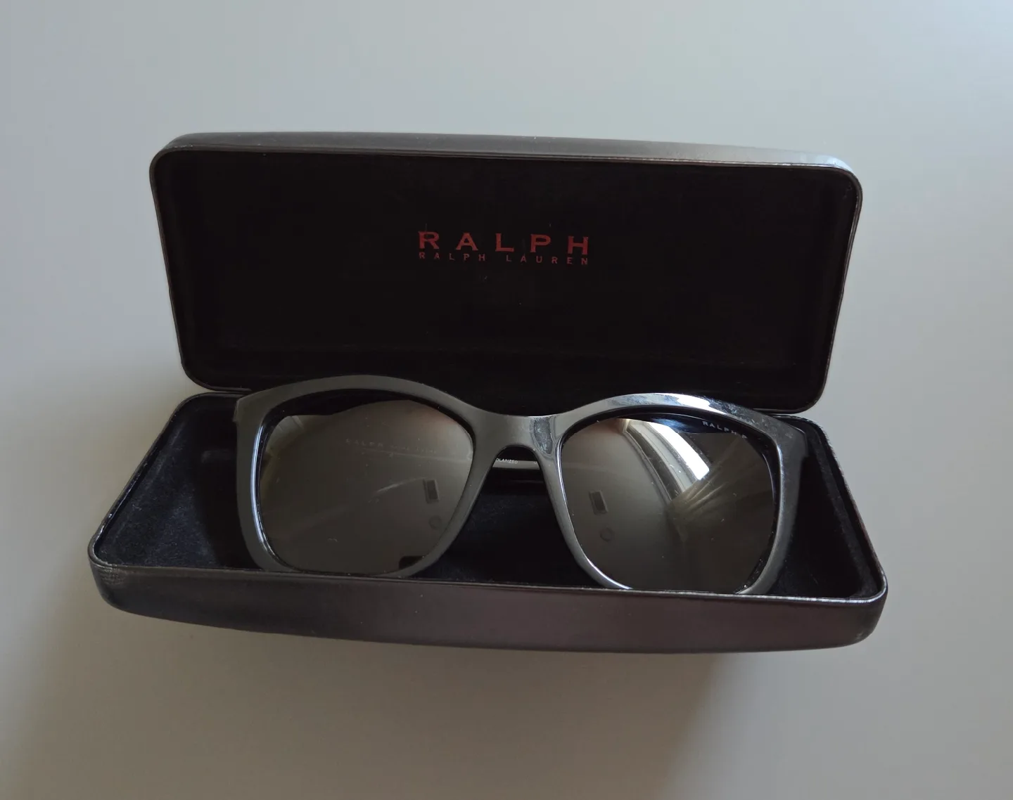 Ralph Lauren Black Polarized Sunglasses with Case thumbnail