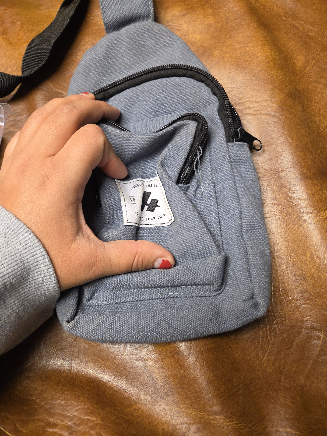 Grey Sling Bag