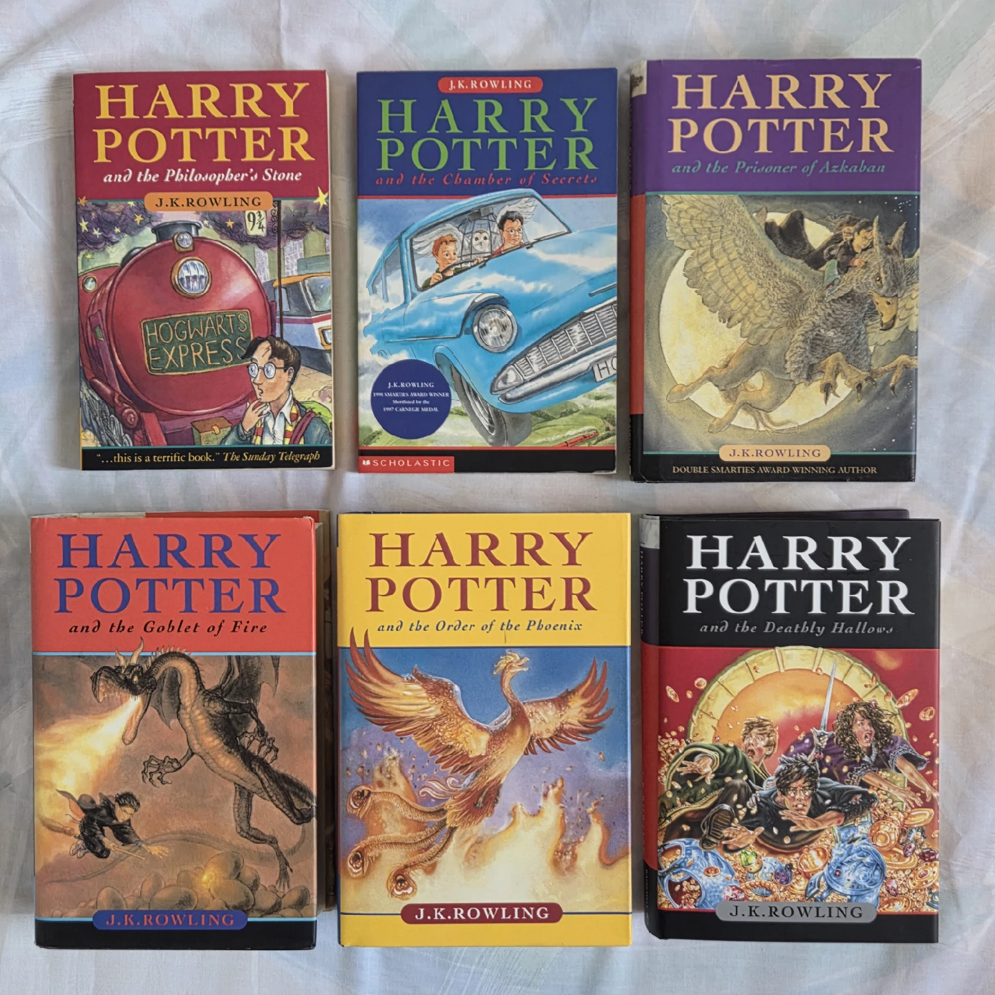 Vintage Harry Potter Book Set by J.K. Rowling