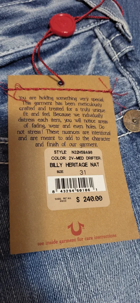 True Religion Billy heritage men's jeans size 31 image indicator(8)