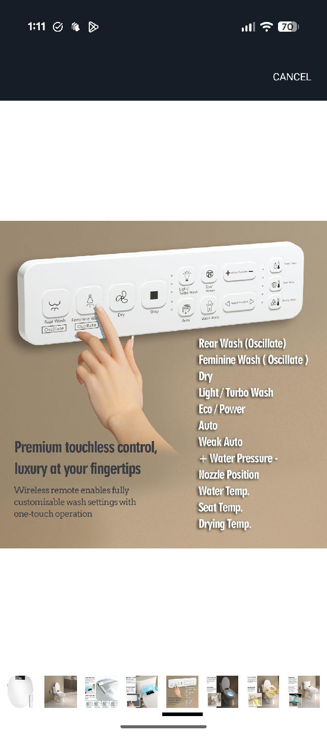 WLJBDET Smart Bidet Toilet Seat - photo 5