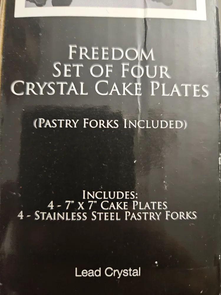 Freedom Crystal Cake Plates Set of Four image indicator(2)