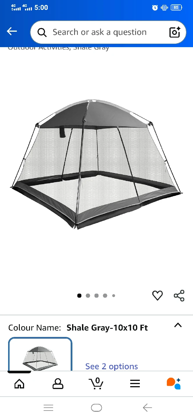 Superbrella 10x10 Cabin Tent - Shale Gray