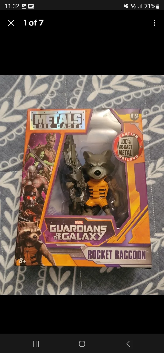Jada Metals Die Cast Guardians of the Galaxy Rocket Raccoon thumbnail
