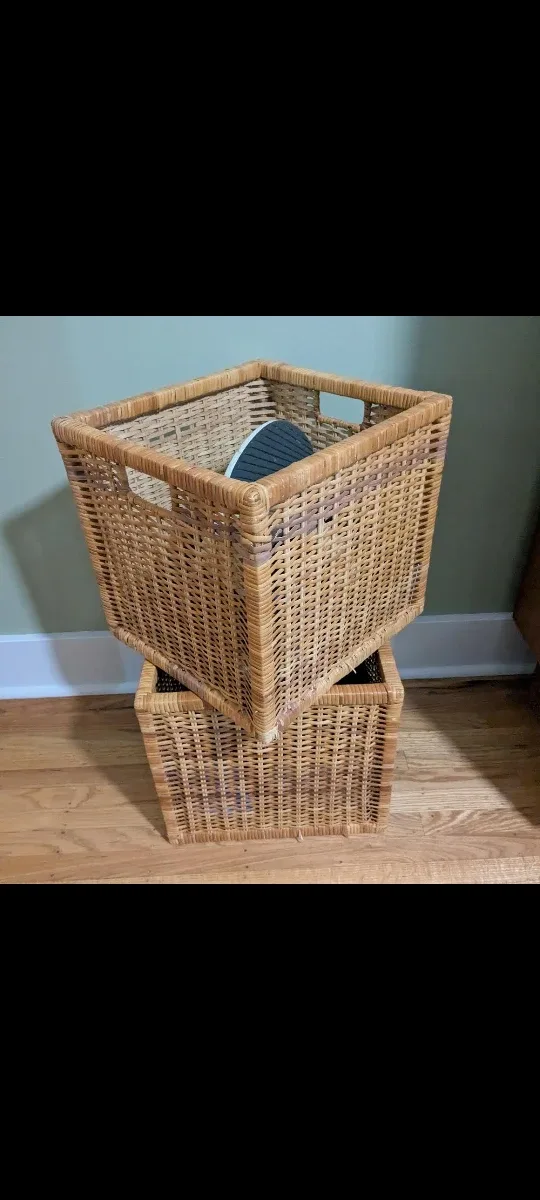 Wicker Storage Baskets - Set of 2 thumbnail