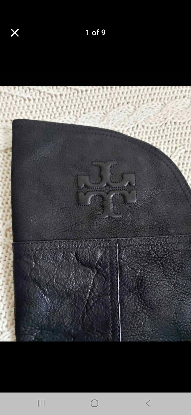 Tory Burch Black Leather Riding Boots