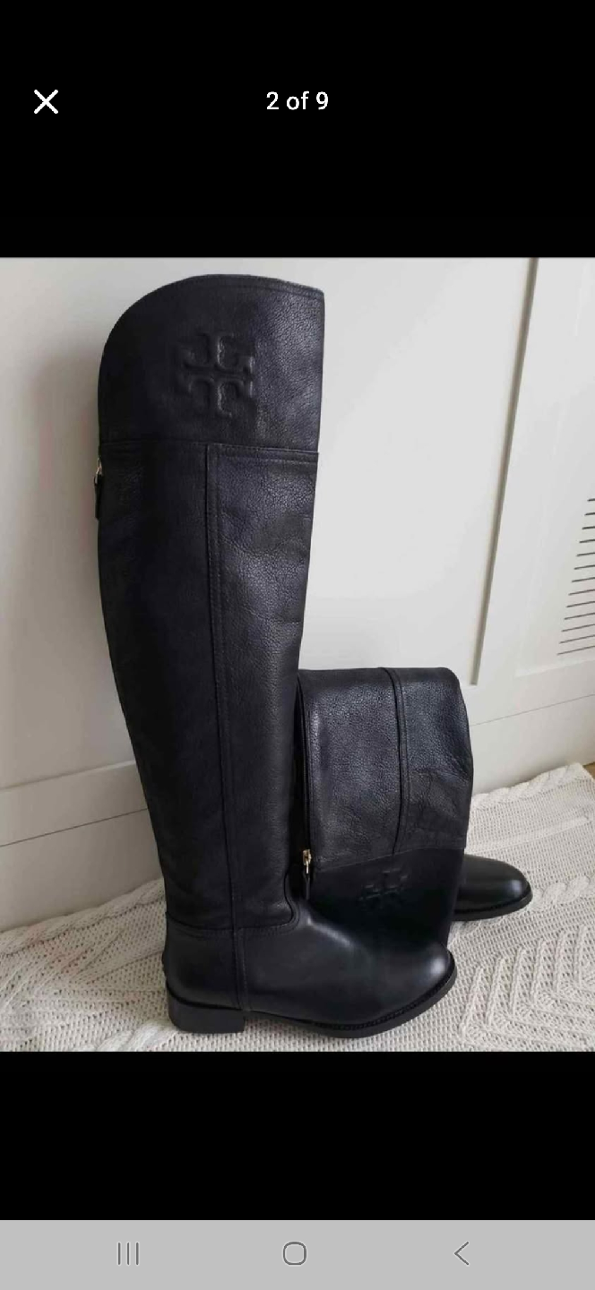 Tory Burch Black Leather Riding Boots - photo 2