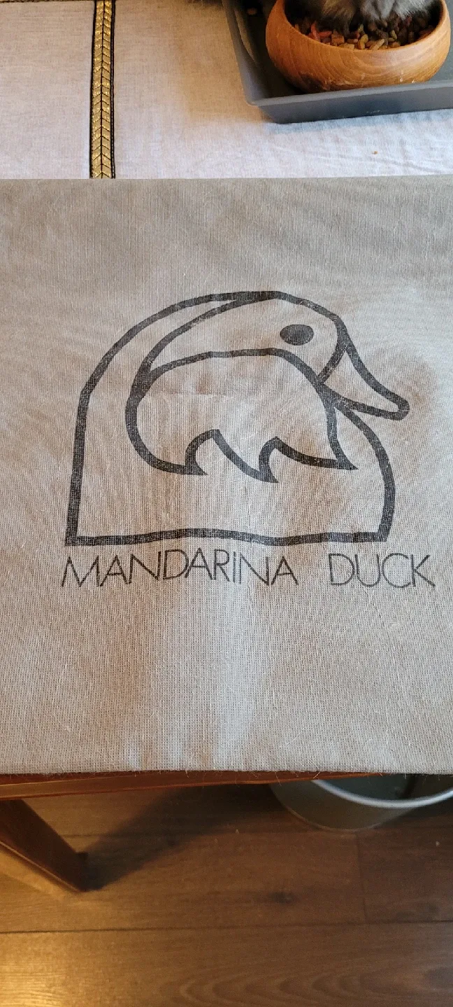 Mandarina Duck Black Leather Tote Bag image indicator(3)