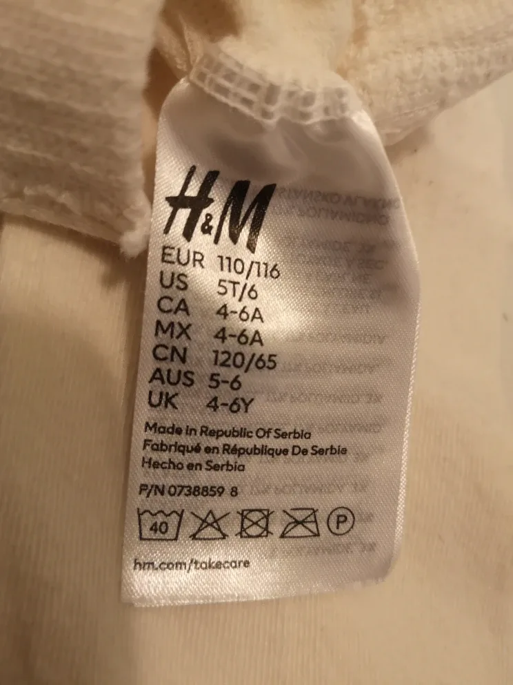 H&M Cream Tights, Size 5T/6 image indicator(3)