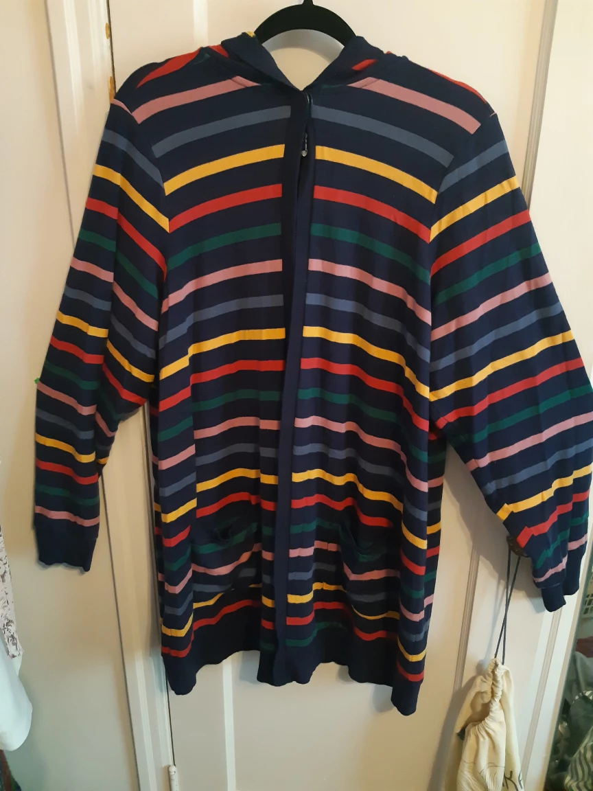 Striped Hoodie Cardigan